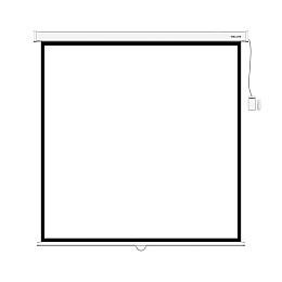 Экран моторизированный Deluxe DLS-E213x (84"х84"), Ø - 118", Раб. поверхность 205х205 см., 1:1