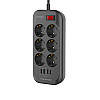 Сетевой фильтр LDNIO Defender SE6403 6 розеток 4*USB 5V/3.4A Провод 2м